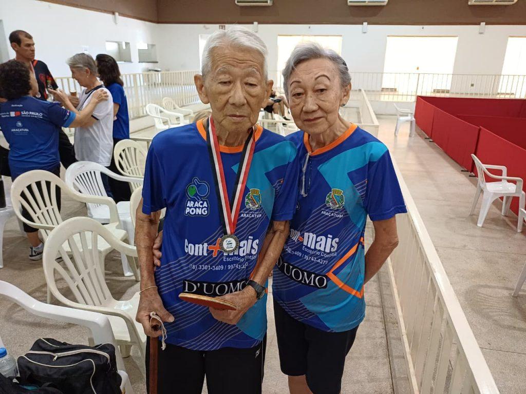 Aos 91, mesatenista compete em mais uma edição dos Jogos da Melhor Idade