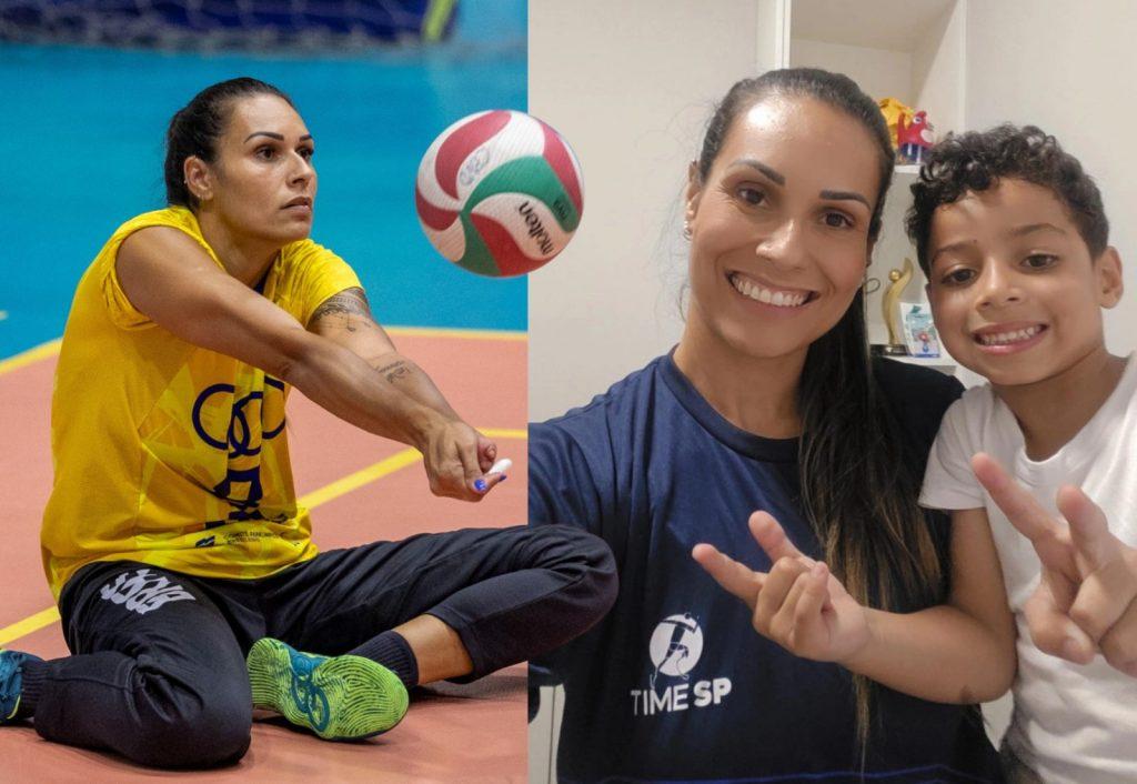 Ícone da Seleção Brasileira de vôlei sentado, Suellen Lima é uma das atletas-mães do Time São Paulo