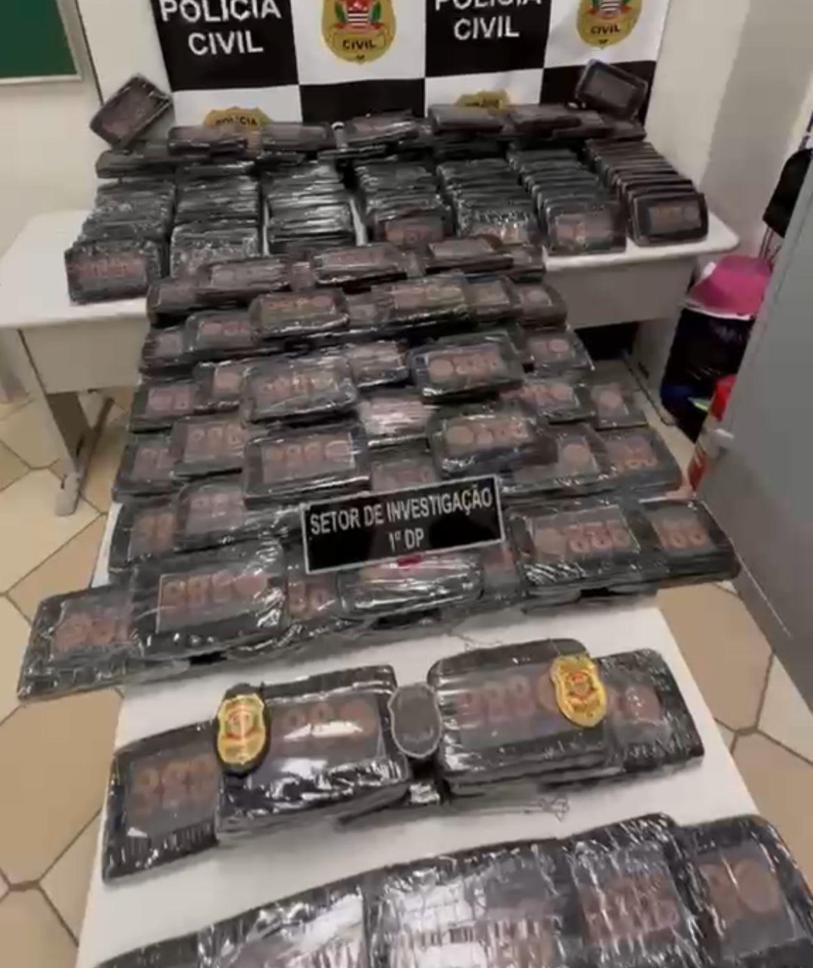 Polícia Civil intercepta carga de cocaína em Santos que seria despachada para Dubai