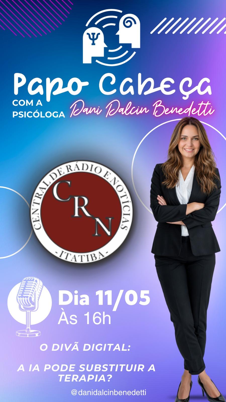 Rádio CRN: Papo Cabeça debate os limites da inteligência artificial na saúde emocional nesta segunda