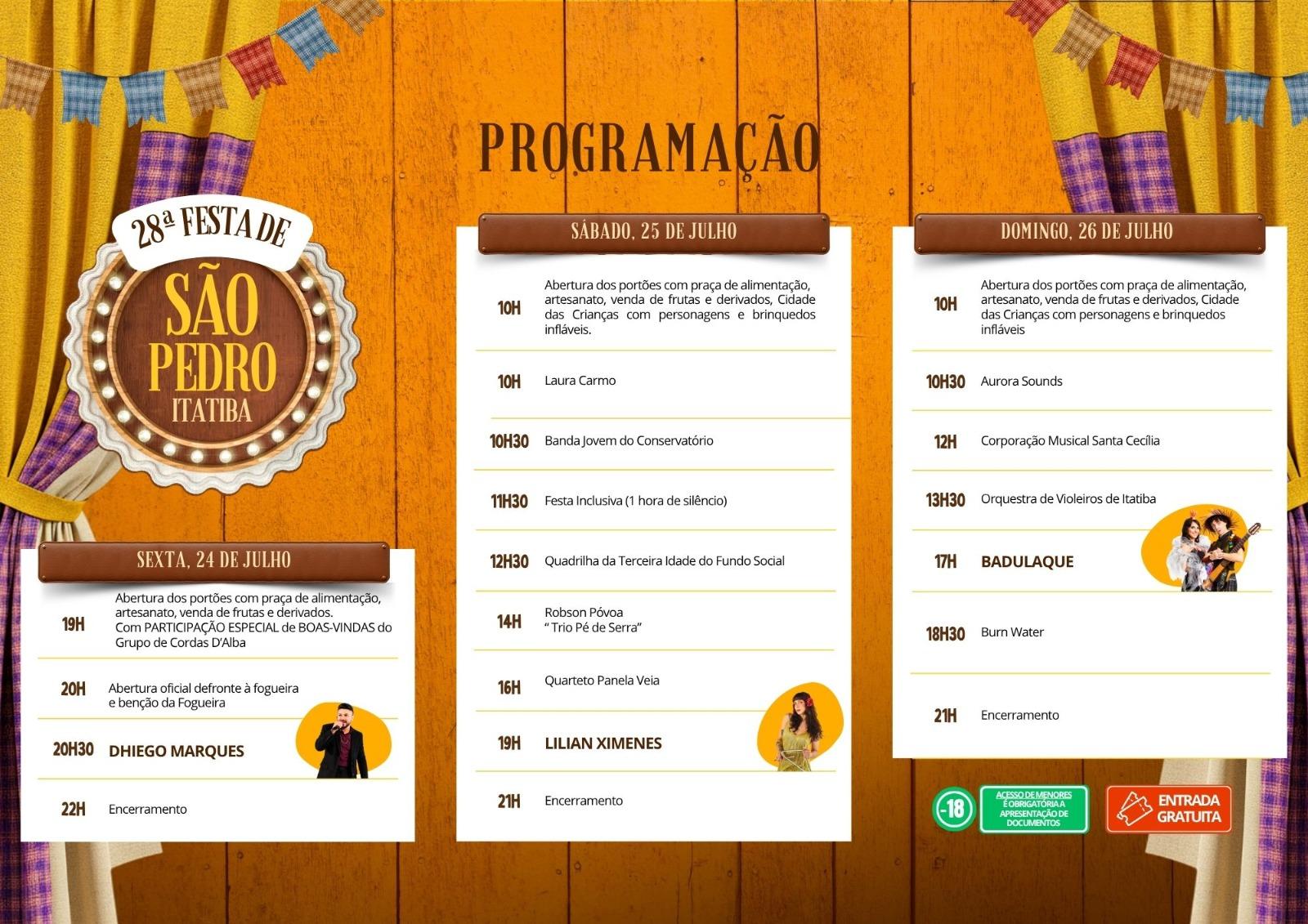 Contagem regressiva para a 28ª Festa de São Pedro começa em Itatiba Contagem regressiva para a 28ª Festa de São Pedro começa em Itatiba