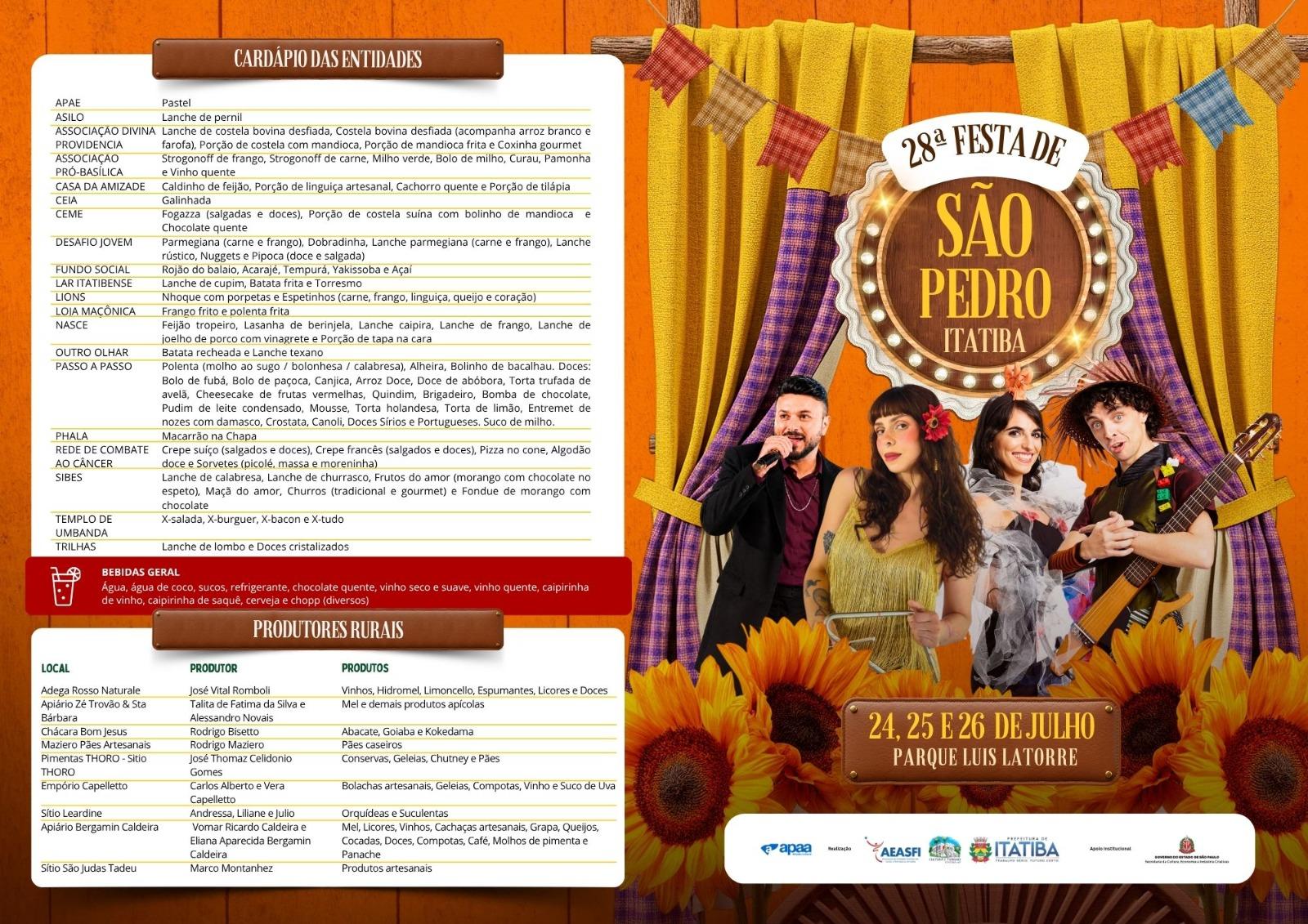 Contagem regressiva para a 28ª Festa de São Pedro começa em Itatiba Contagem regressiva para a 28ª Festa de São Pedro começa em Itatiba