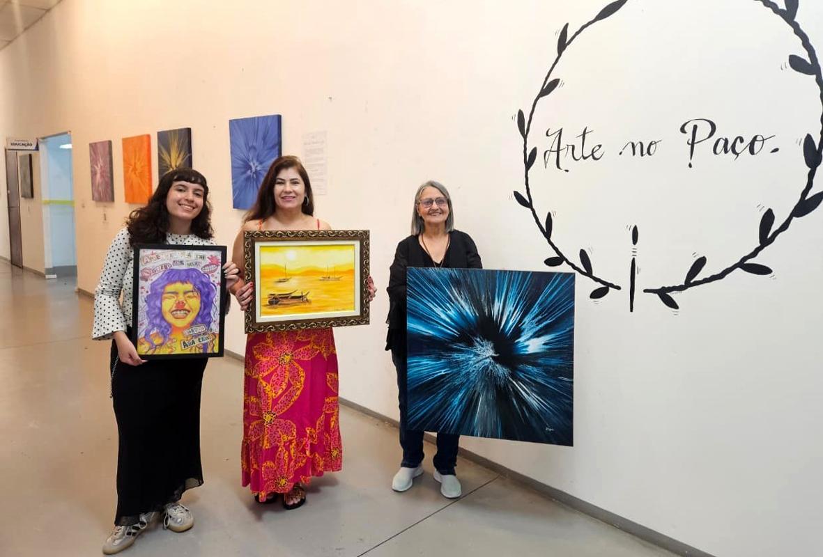 Arte no Paço reúne 28 obras de três artistas durante o mês de setembro