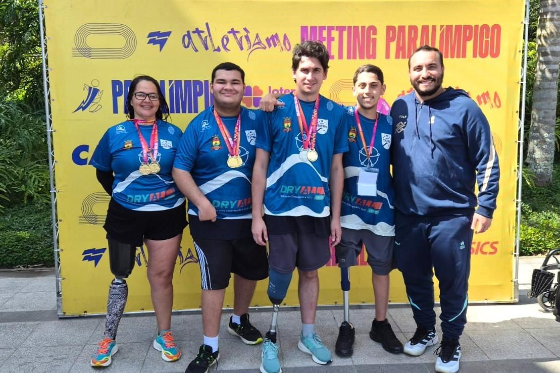 Para-atletismo de Itatiba brilha em São Paulo e conquista cinco medalhas de ouro