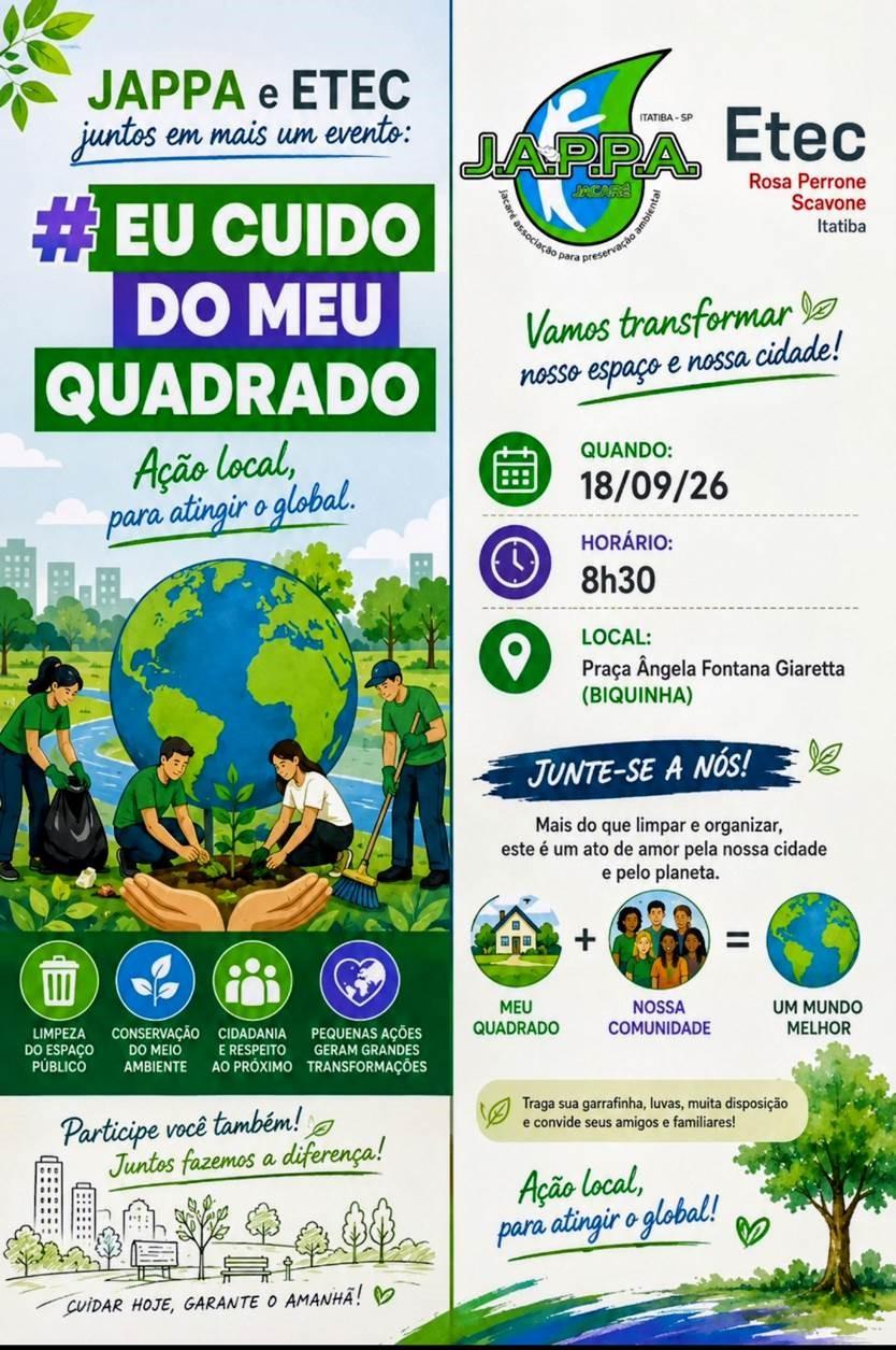 JAPPA e ETEC promovem ação de conscientização ambiental na Biquinha