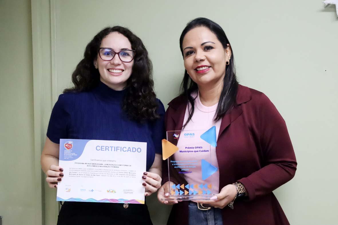 Morungaba recebe prêmio internacional por avanços na vacinação infantil