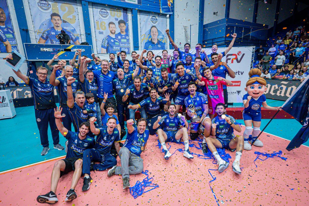 Vôlei Renata vence Suzano e conquista o título do Campeonato Paulista